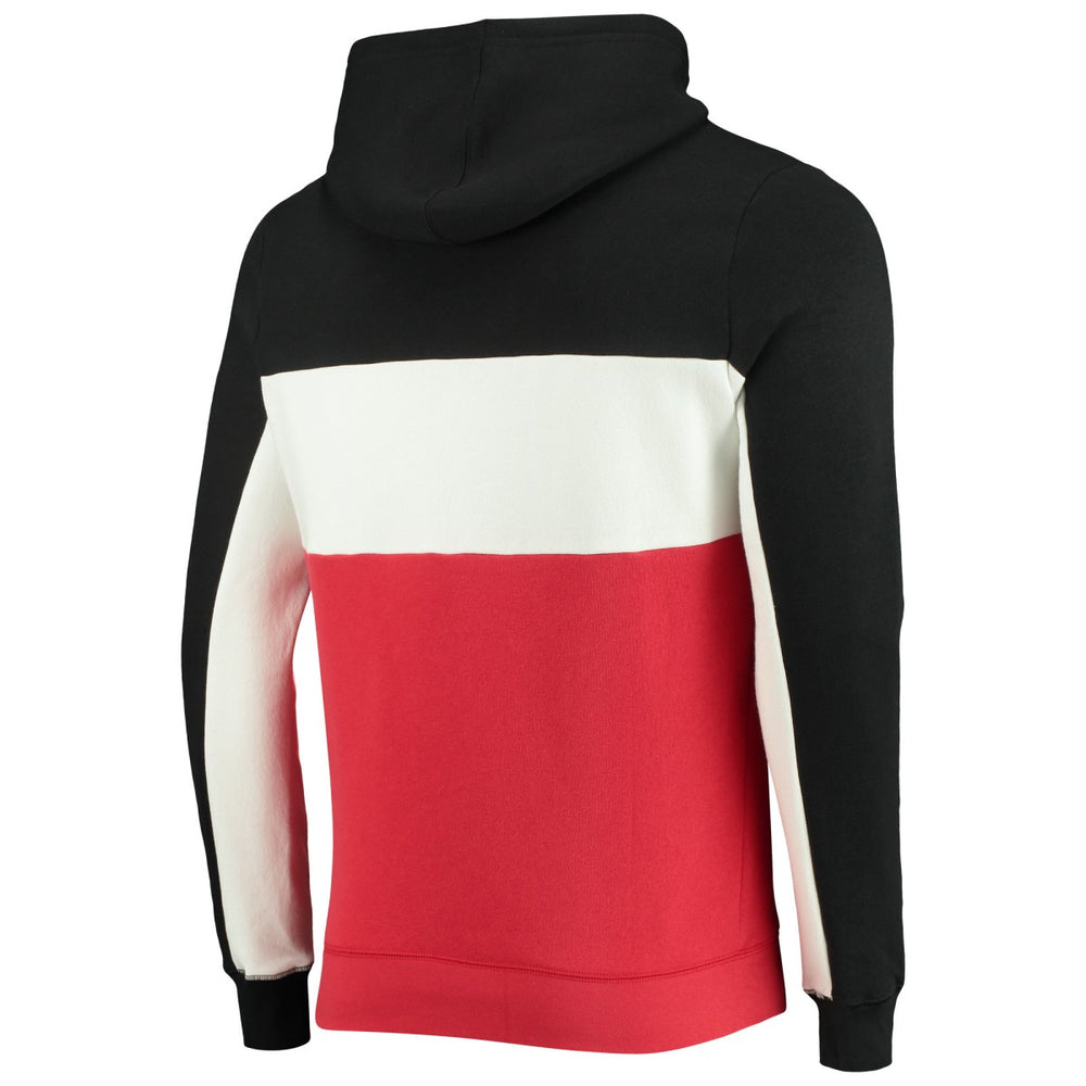 Toronto Raptors Junk Food Wordmark Colorblock Fleece Pullover Hoodie Black/White