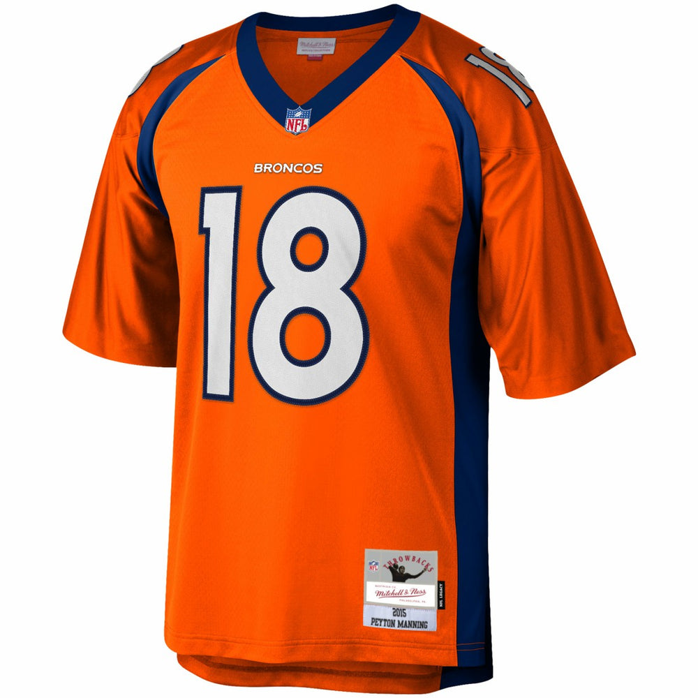 Mitchell & Ness Peyton Manning Denver Broncos Big & Tall 2015 Retired Player Replica Jersey Orange