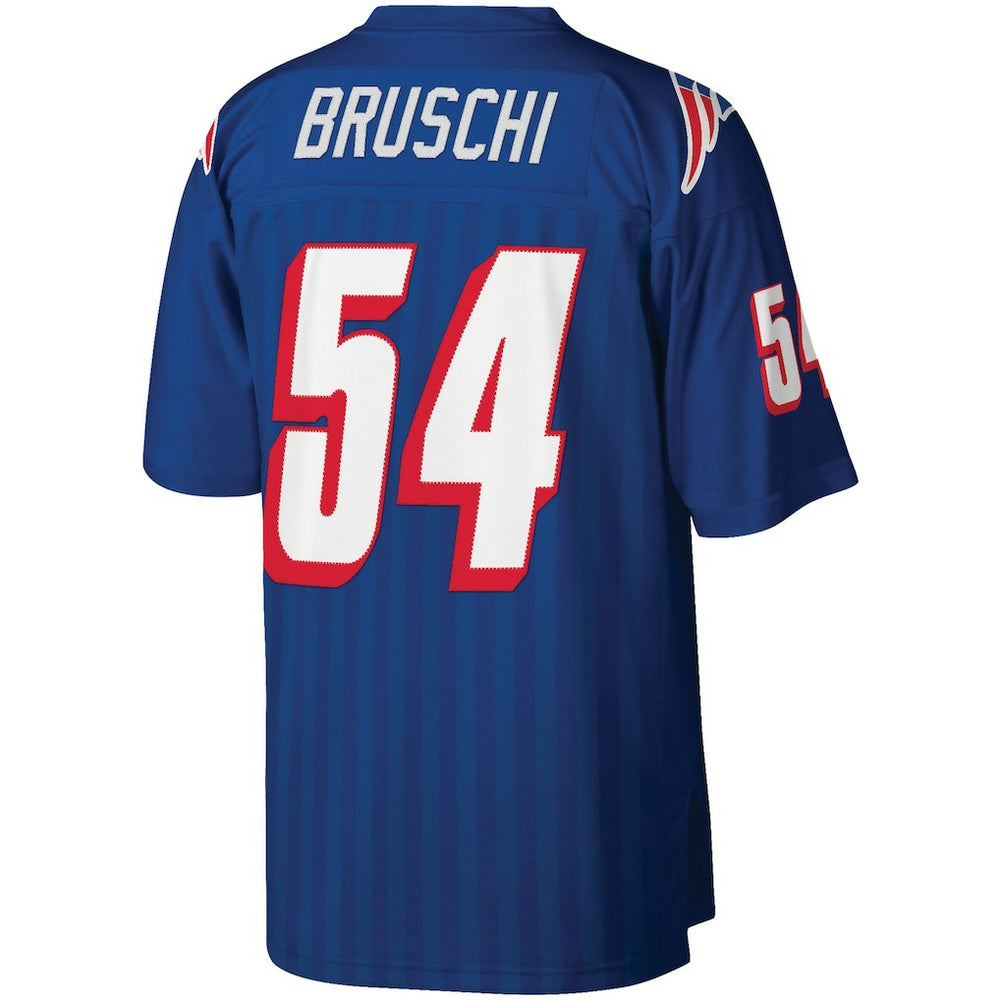 Mitchell & Ness Tedy Bruschi New England Patriots Big & Tall 1996 Retired Player Replica Jersey Royal