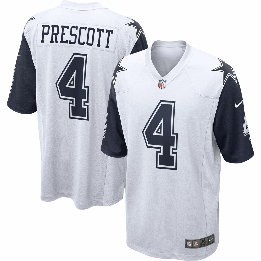 Nike Dak Prescott Dallas Cowboys Alternate Game Team Jersey White