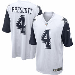 Nike Dak Prescott Dallas Cowboys Alternate Game Team Jersey White