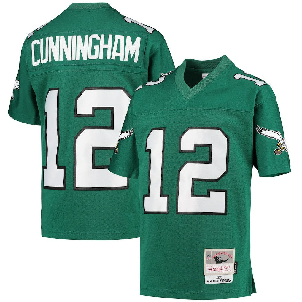 Mitchell & Ness Randall Cunningham Philadelphia Eagles Youth 1990 Retired Player Legacy Jersey Kelly Green