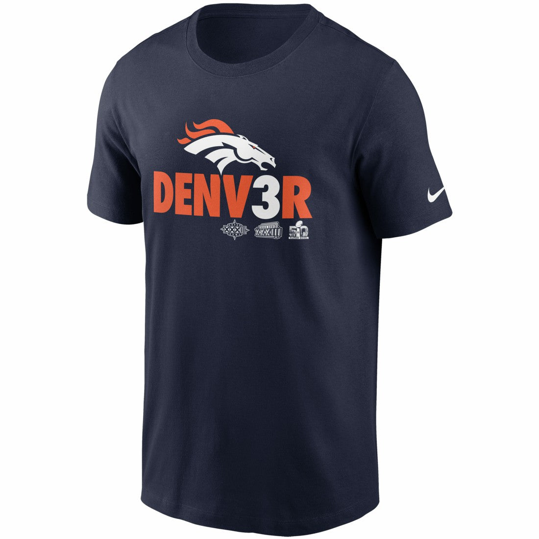 Nike Denver Broncos Hometown Collection Denv3r T-Shirt Navy
