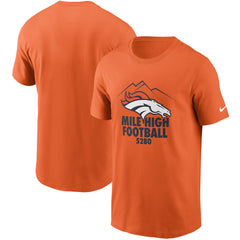 Nike Denver Broncos Hometown Collection 5,280 T-Shirt Orange