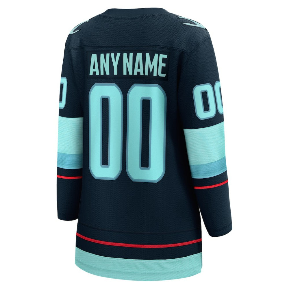 Seattle Kraken Fanatics Women's Home Breakaway Custom Jersey - Deep Sea Blue - NHL 4430645