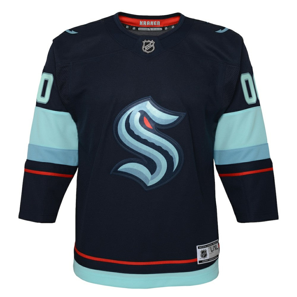 Seattle Kraken Youth Home Premier Custom Jersey - Navy - NHL 4430647