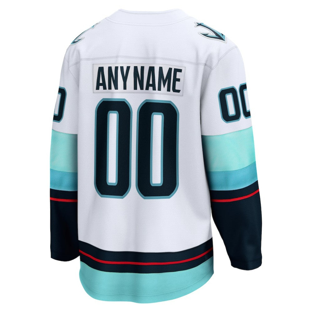 Seattle Kraken Fanatics Away Breakaway Custom Jersey - White - NHL 4430652