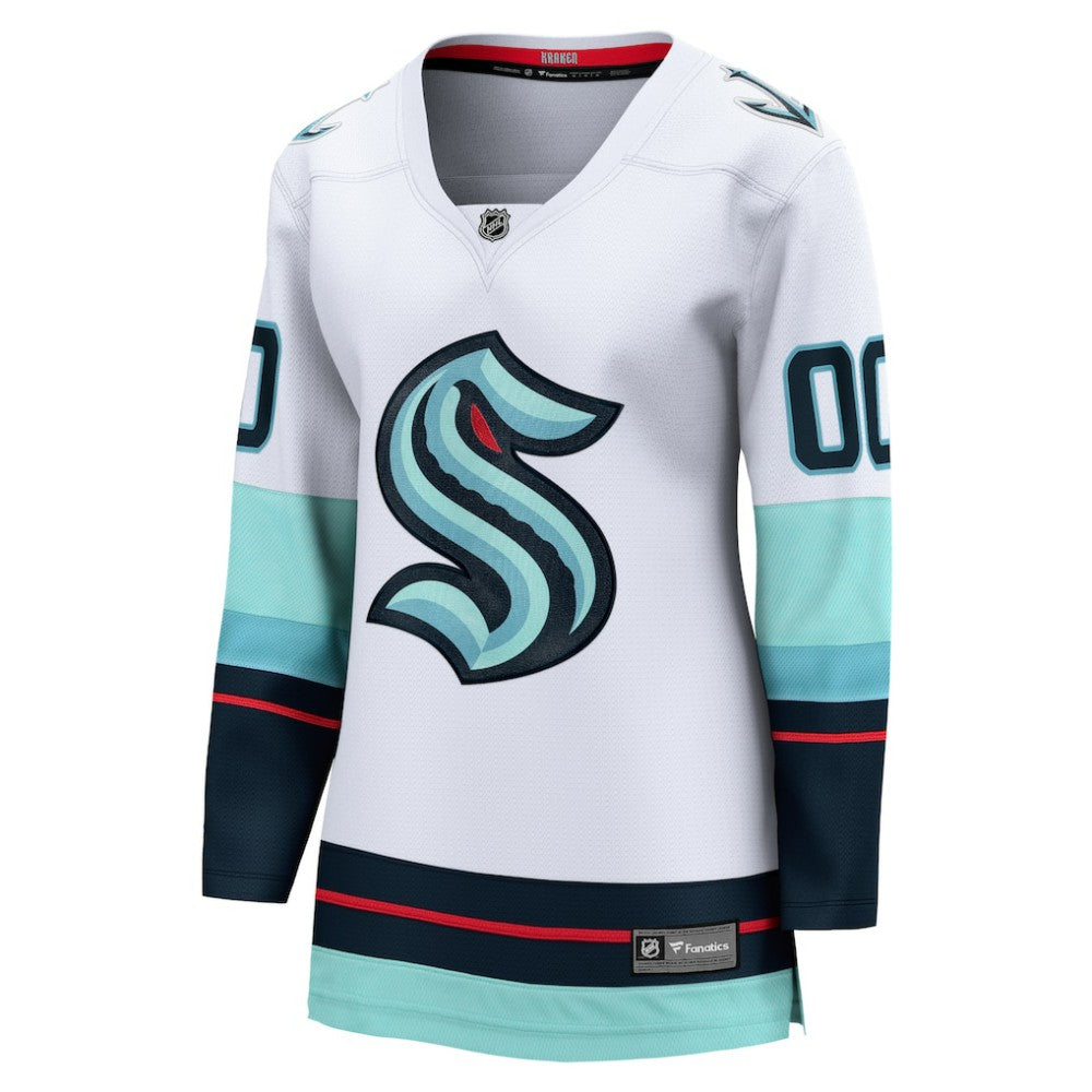 Seattle Kraken Fanatics Women's Away Breakaway Custom Jersey - White - NHL 4430653