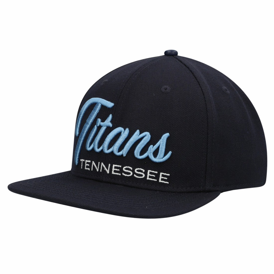 Tennessee Titans Pro Standard Script Wordmark Snapback Hat Navy