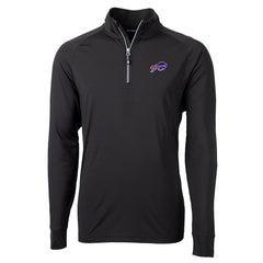 Buffalo Bills Cutter & Buck Adapt Eco Knit Quarter-Zip Pullover Jacket Black