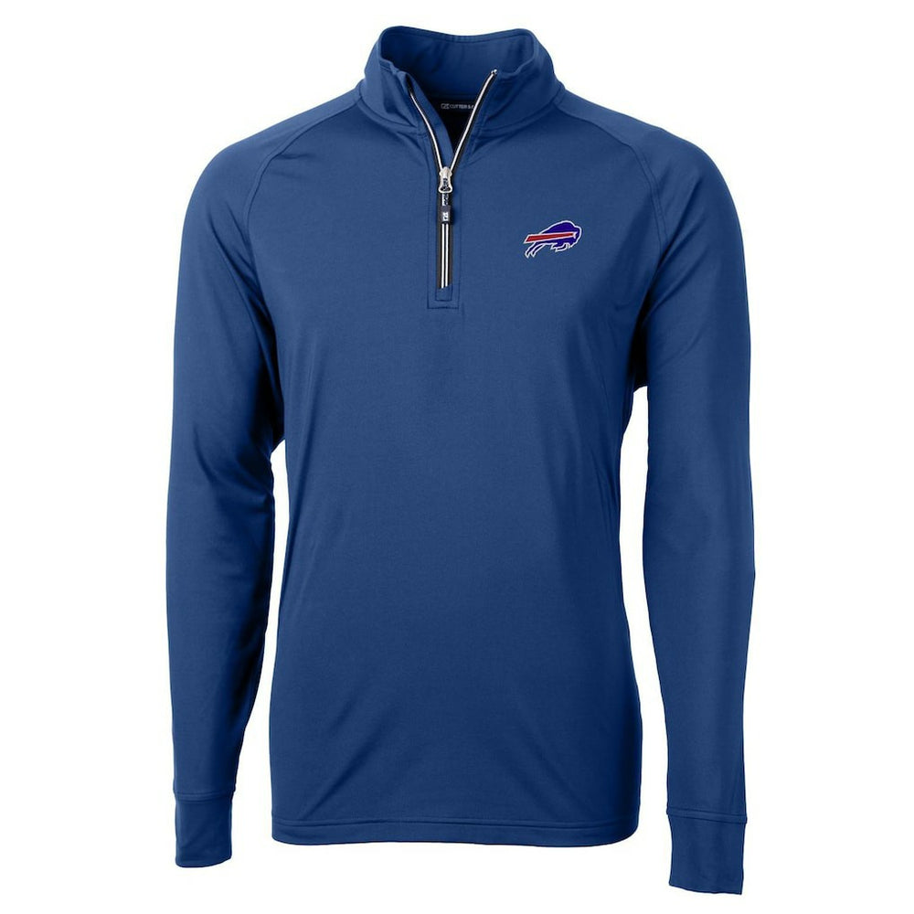 Buffalo Bills Cutter & Buck Adapt Eco Knit Quarter-Zip Pullover Jacket Royal