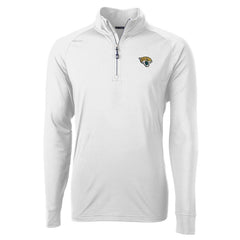 Jacksonville Jaguars Cutter & Buck Adapt Eco Knit Quarter-Zip Pullover Jacket White