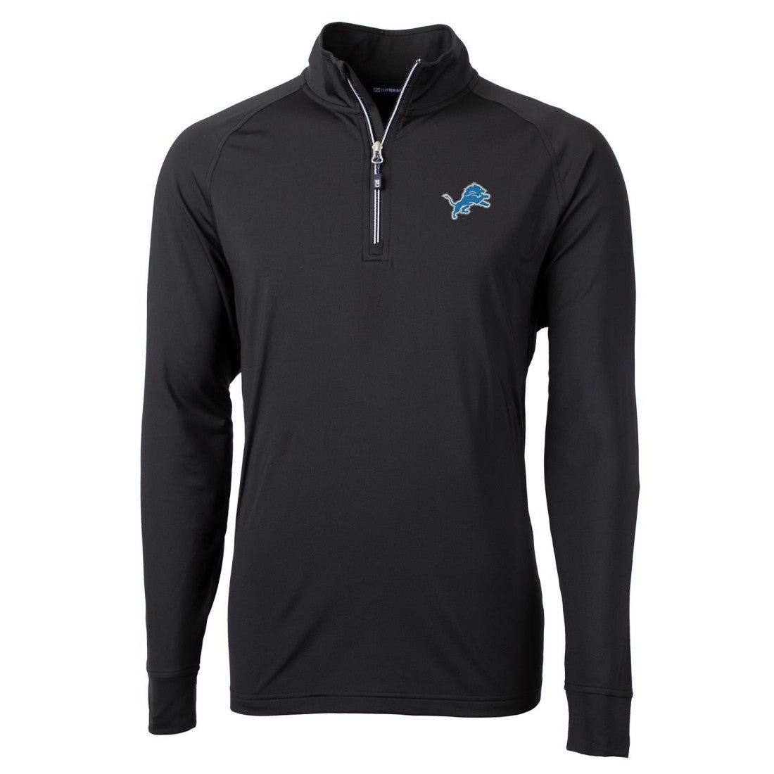 Detroit Lions Cutter & Buck Adapt Eco Knit Quarter-Zip Pullover Jacket Black