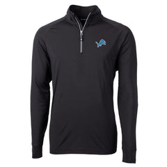 Detroit Lions Cutter & Buck Adapt Eco Knit Quarter-Zip Pullover Jacket Black