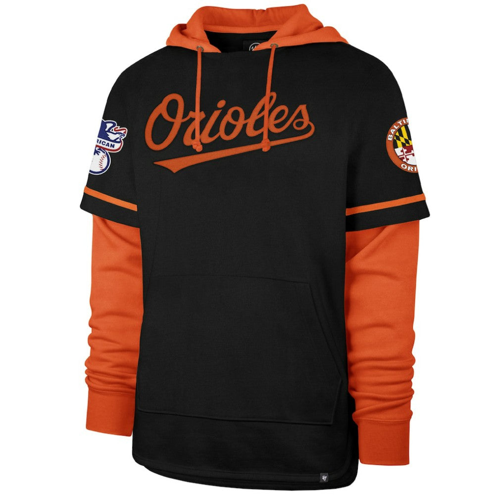 Baltimore Orioles '47 Trifecta Shortstop Pullover Hoodie - Black - 47 brand Online