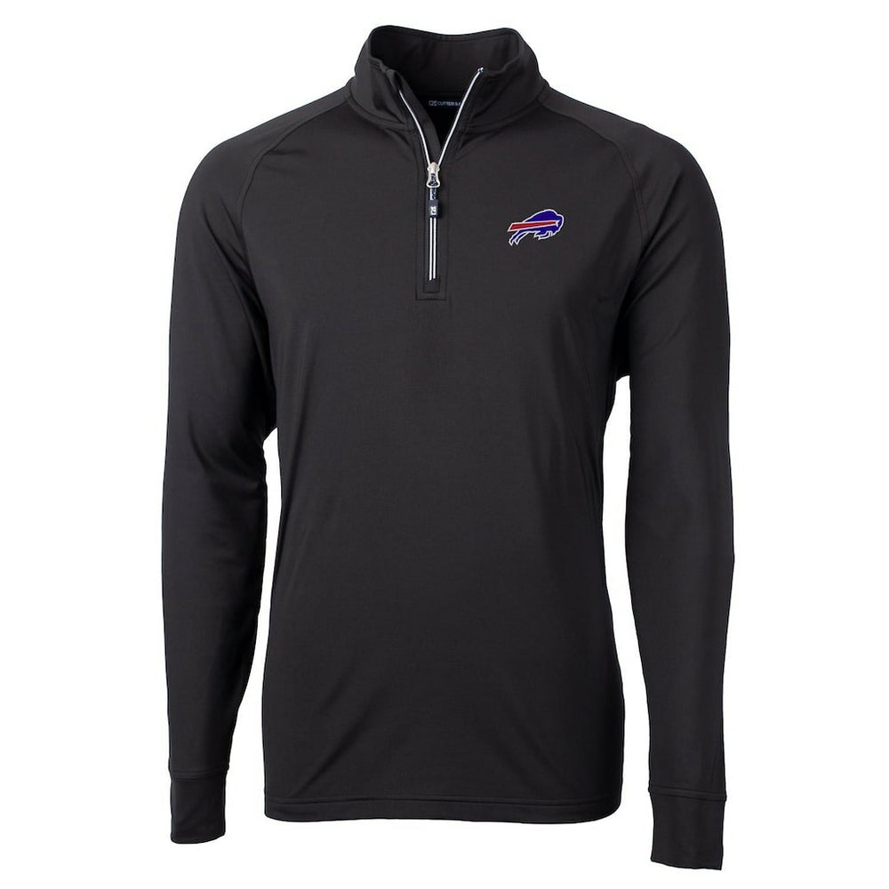 Buffalo Bills Cutter & Buck Big & Tall Adapt Eco Knit Quarter-Zip Pullover Jacket Black
