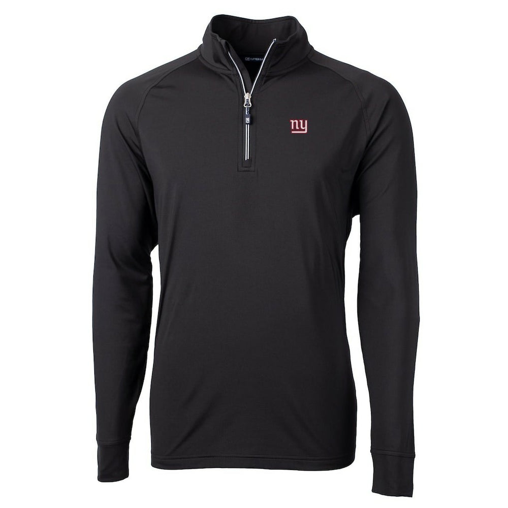 New York Giants Cutter & Buck Big & Tall Adapt Eco Knit Quarter-Zip Pullover Jacket Black