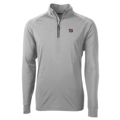 New York Giants Cutter & Buck Big & Tall Adapt Eco Knit Quarter-Zip Pullover Jacket Gray