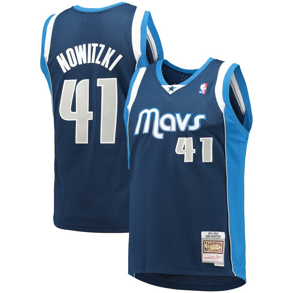 Dirk Nowitzki Dallas Mavericks 2011/12 Hardwood Classics Swingman Jersey for sale Navy | Mitchell & Ness outlet