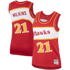 Dominique Wilkins Atlanta Hawks Women's Hardwood Classics Swingman Jersey Red | Mitchell & Ness Lifestyle