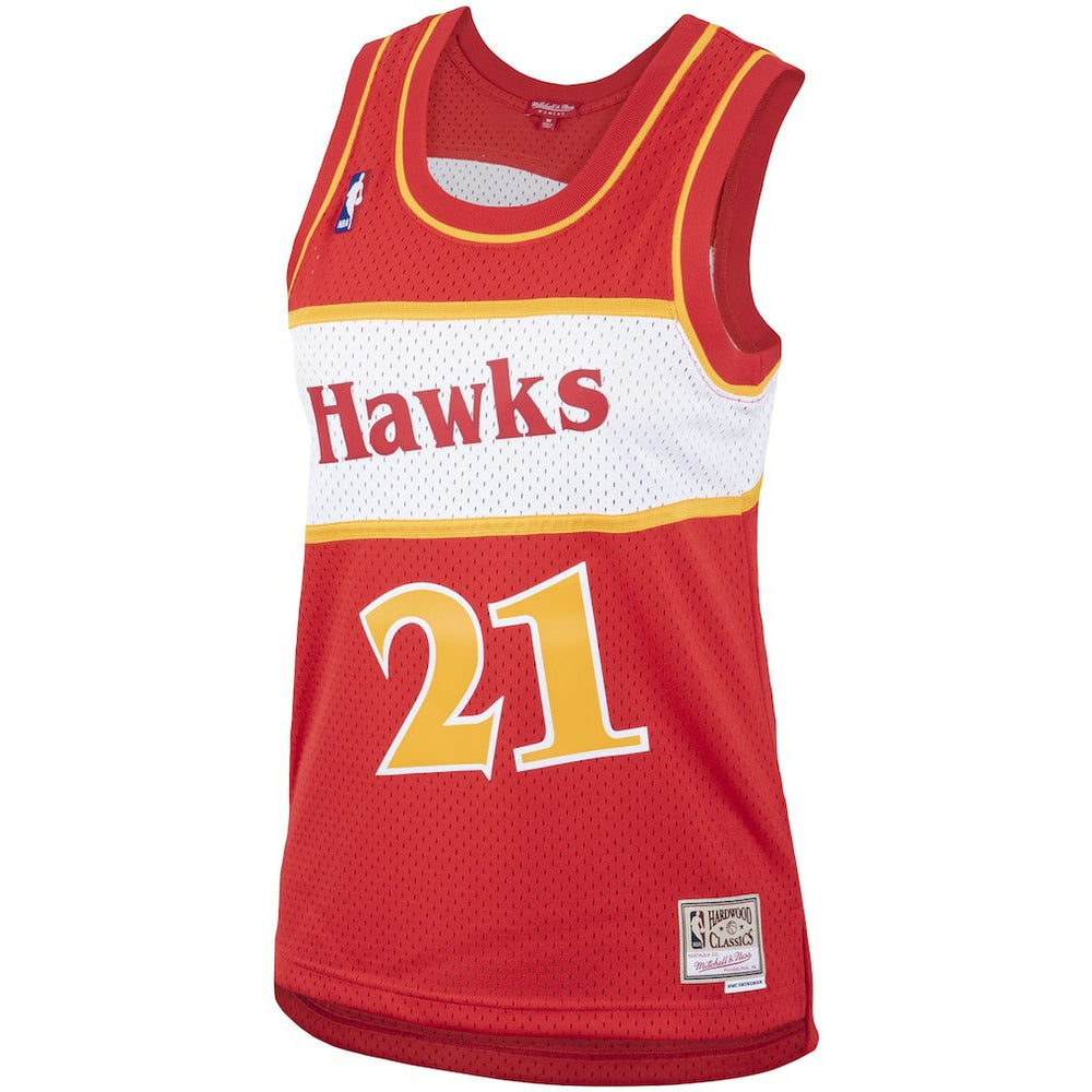 Dominique Wilkins Atlanta Hawks Women's Hardwood Classics Swingman Jersey Red | Mitchell & Ness Lifestyle