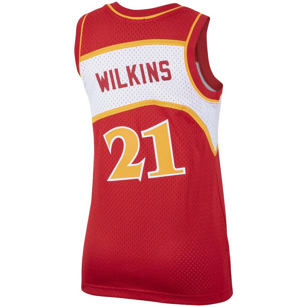 Dominique Wilkins Atlanta Hawks Women's Hardwood Classics Swingman Jersey Red | Mitchell & Ness Lifestyle