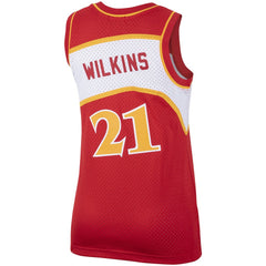 Dominique Wilkins Atlanta Hawks Women's Hardwood Classics Swingman Jersey Red | Mitchell & Ness Lifestyle