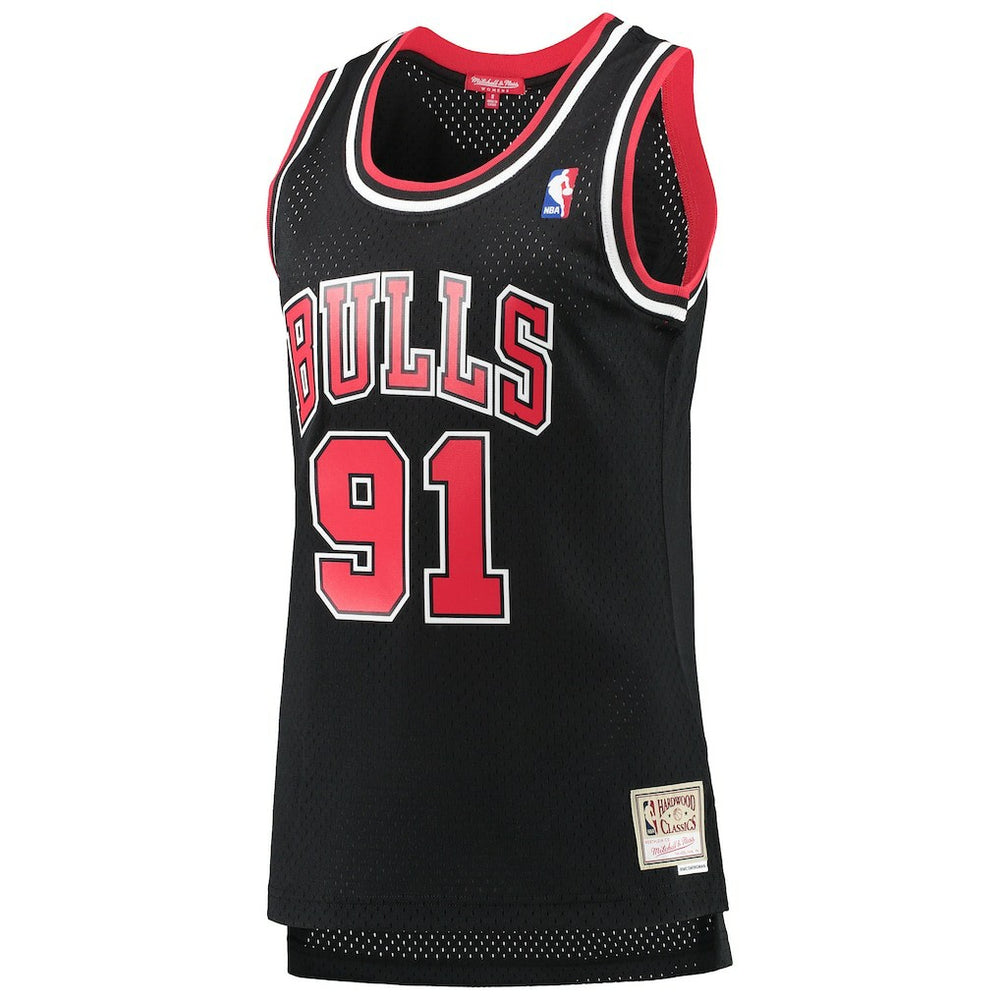 Dennis Rodman Chicago Bulls Women's Hardwood Classics Swingman Jersey for sale Black | Mitchell & Ness outlet
