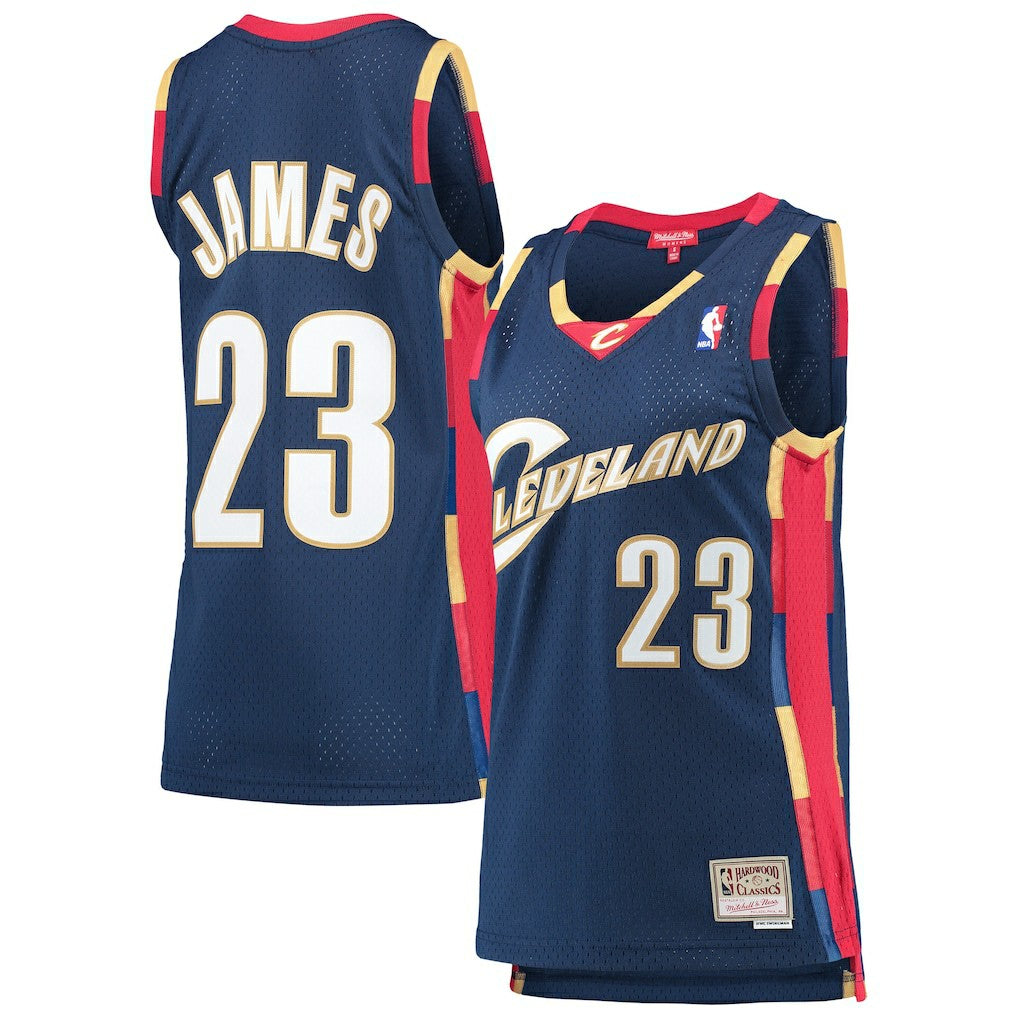 LeBron James Cleveland Cavaliers Women's Hardwood Classics Swingman Jersey for sale Navy | Mitchell & Ness for sale