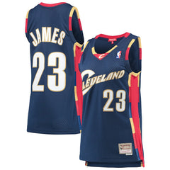 LeBron James Cleveland Cavaliers Women's Hardwood Classics Swingman Jersey for sale Navy | Mitchell & Ness for sale