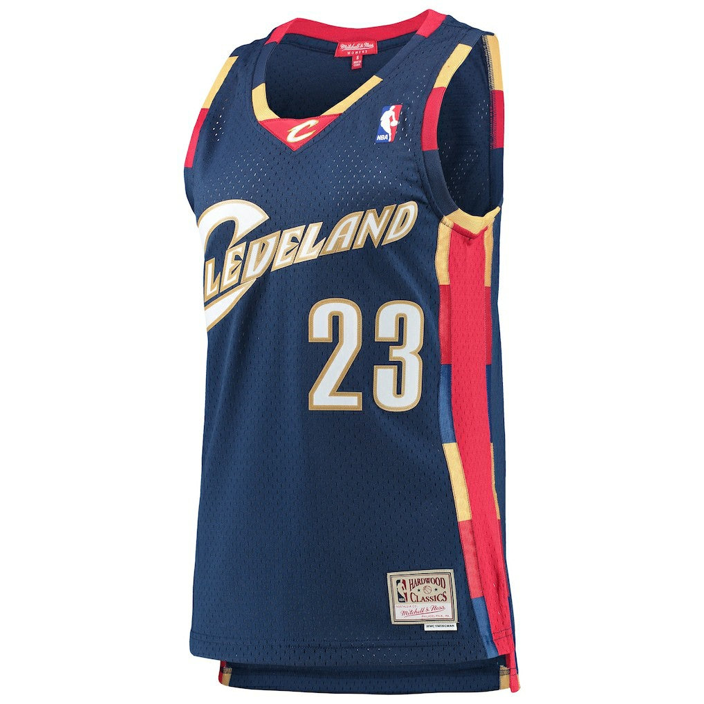 LeBron James Cleveland Cavaliers Women's Hardwood Classics Swingman Jersey for sale Navy | Mitchell & Ness for sale