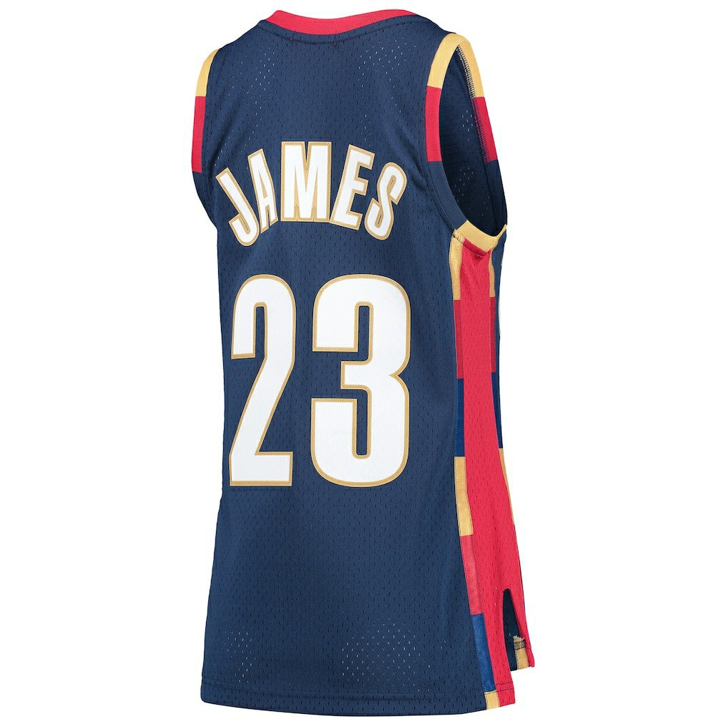 LeBron James Cleveland Cavaliers Women's Hardwood Classics Swingman Jersey for sale Navy | Mitchell & Ness for sale