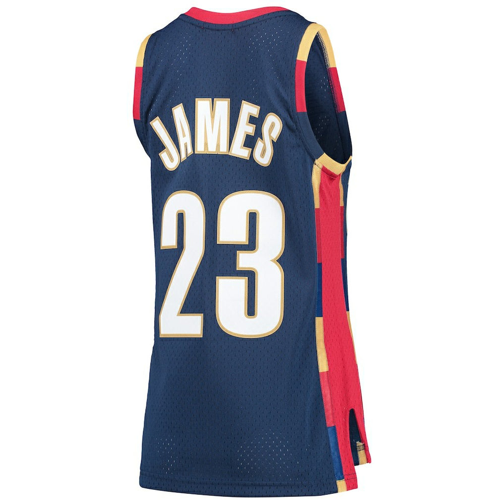 LeBron James Cleveland Cavaliers Women's Hardwood Classics Swingman Jersey for sale Navy | Mitchell & Ness for sale