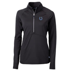 Indianapolis Colts Cutter & Buck Women's Adapt Eco Knit Half-Zip Pullover Jacket Black