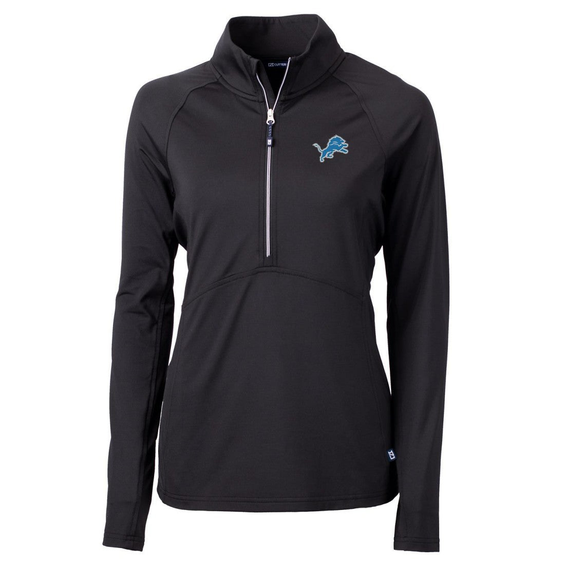 Detroit Lions Cutter & Buck Women's Adapt Eco Knit Half-Zip Pullover Jacket Black