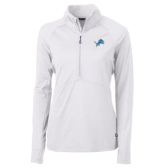 Detroit Lions Cutter & Buck Women's Adapt Eco Knit Half-Zip Pullover Jacket White