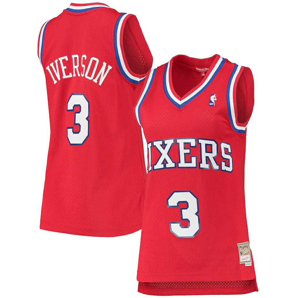 Allen Iverson Philadelphia 76ers Women's 2002/03 Hardwood Classics Swingman Jersey Red | Mitchell & Ness outlet