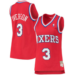 Allen Iverson Philadelphia 76ers Women's 2002/03 Hardwood Classics Swingman Jersey Red | Mitchell & Ness outlet