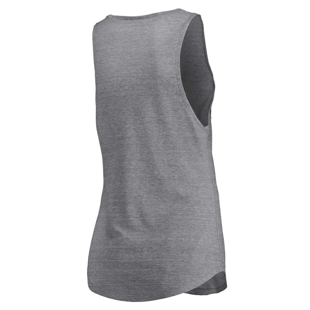 Dallas Mavericks Women's Quality Time Open Scoop Neck Tri-Blend Tank Top for sale Heathered Gray | Fanatics for sale