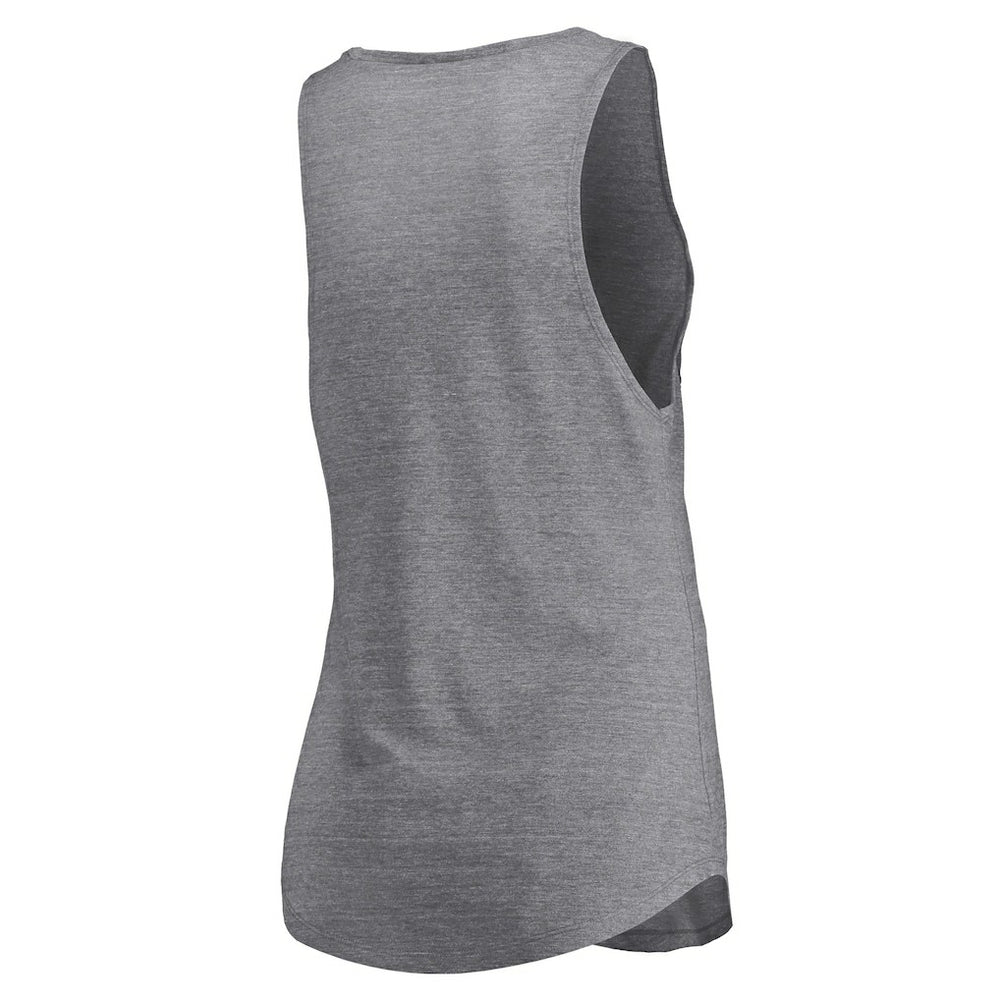 Dallas Mavericks Women's Quality Time Open Scoop Neck Tri-Blend Tank Top for sale Heathered Gray | Fanatics for sale