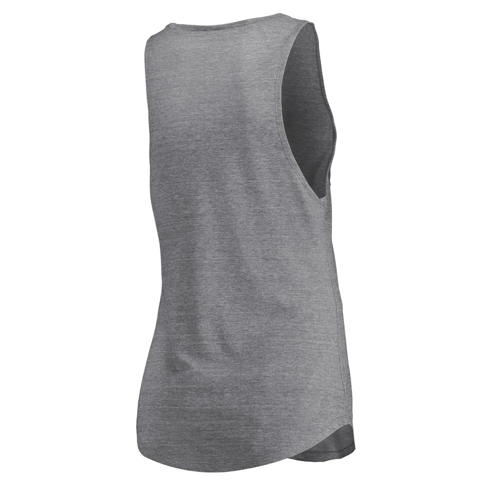 Miami Heat Women's Quality Time Open Scoop Neck Tri-Blend Tank Top Heathered Gray | Fanatics