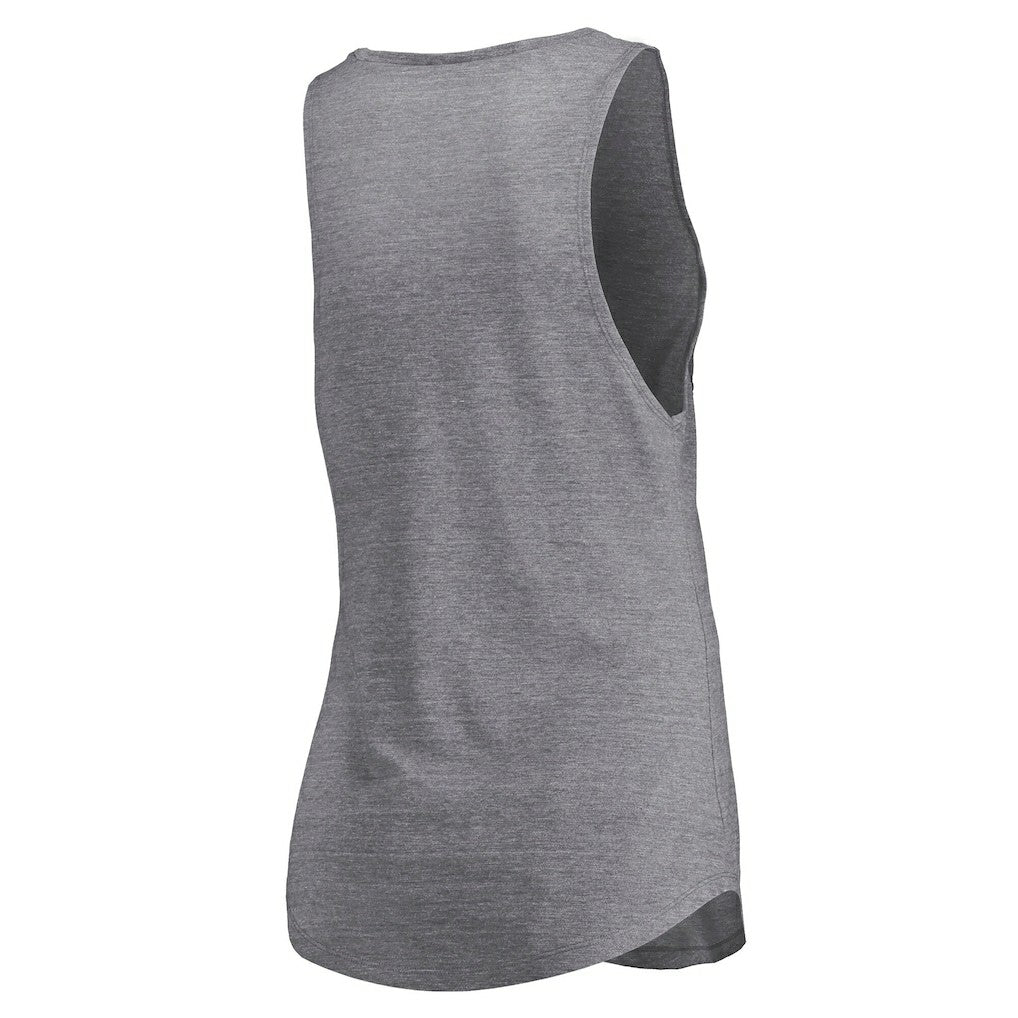 Brooklyn Nets Women's Quality Time Open Scoop Neck Tri-Blend Tank Top Heathered Gray | Fanatics outlet