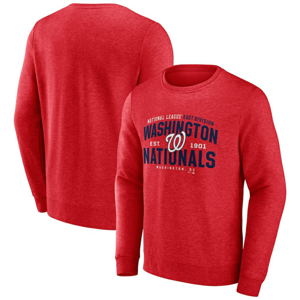 Washington Nationals Fanatics Classic Move Pullover Sweatshirt - Heathered Red - Fanatics Online
