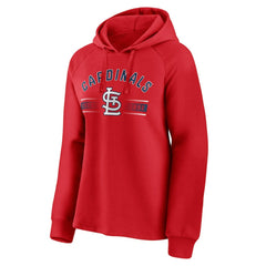 St. Louis Cardinals Fanatics Women's Perfect Play Raglan Pullover Hoodie - Red - Fanatics Discount