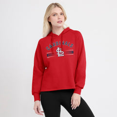 St. Louis Cardinals Fanatics Women's Perfect Play Raglan Pullover Hoodie - Red - Fanatics Discount