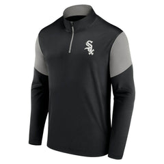 Chicago White Sox Fanatics Primary Logo Quarter-Zip Top - Black/Gray - Fanatics Online