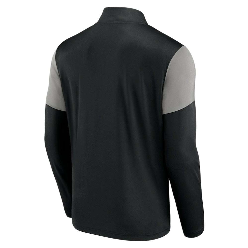 Chicago White Sox Fanatics Primary Logo Quarter-Zip Top - Black/Gray - Fanatics Online