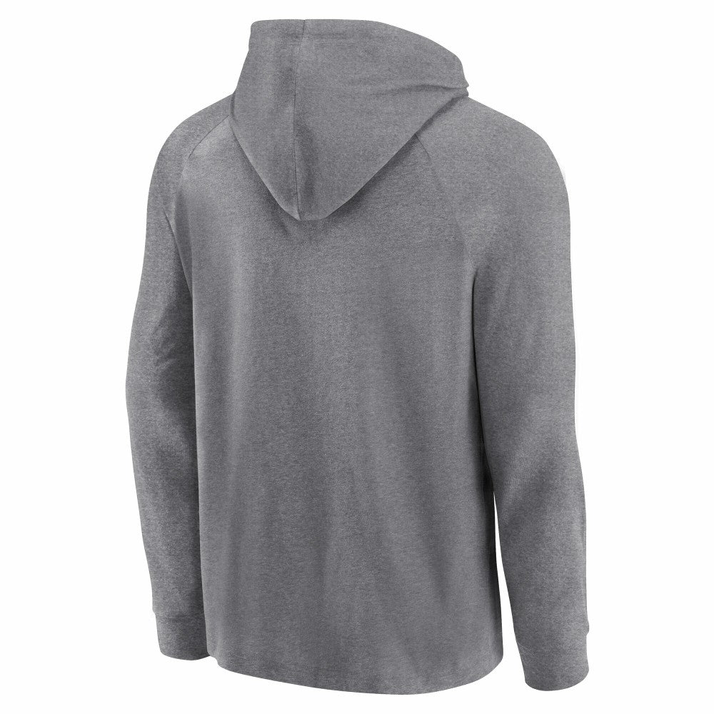 Miami Marlins Fanatics No Time Off Raglan Pullover Hoodie - Gray - Fanatics Discount