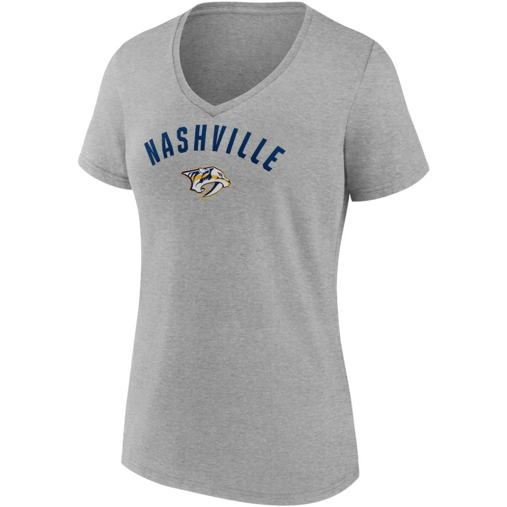 Nashville Predators Fanatics Women's 2-Pack V-Neck T-Shirt Set - Gold/Heathered Gray - NHL 4444042