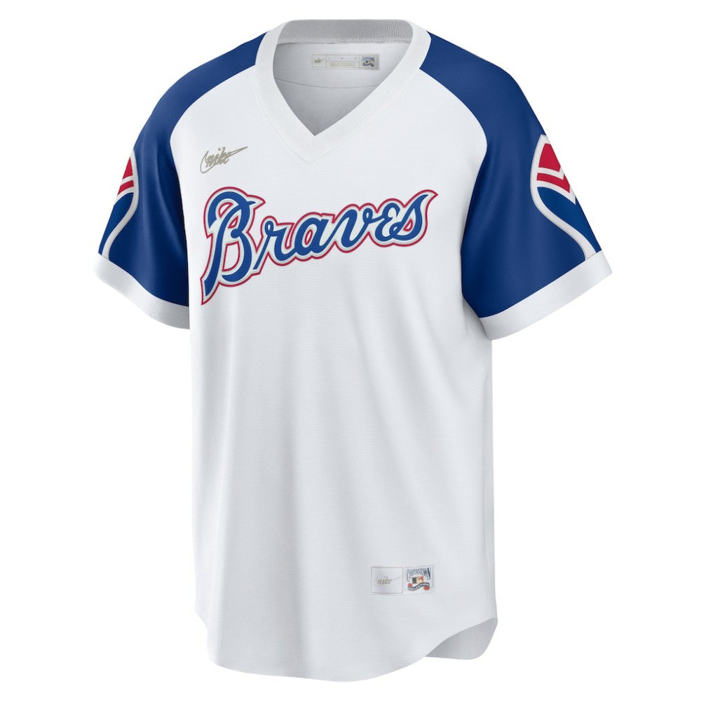 Hank Aaron Atlanta Braves Nike Home Cooperstown Collection Player Jersey - White - Nike Lifestyle
